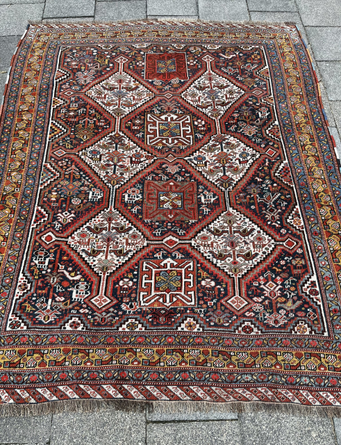 Super rare collector piece Khamseh Qashqai top condition 1880ish
157x200
Contact me for more details thank you
4500€ plus shipping