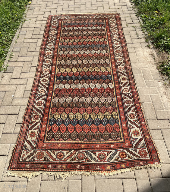Antique NW interesting runner with Bakhshaish border gorgeous all over paisley or boteh lively colors great wool
110x235
Needs some TLC
550€ plus shipping
Contact: WhatsApp +49 1523 4681016