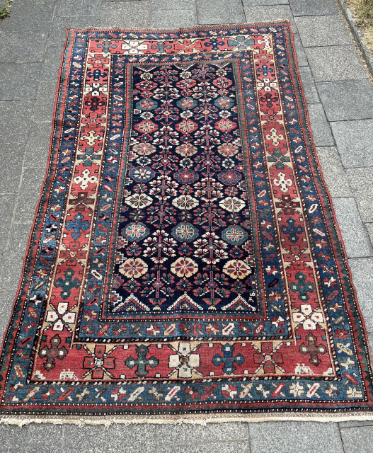 Intriguing NW Kurdish rug in shrub design pre 1900 with excellent colors in an excellent condition as well
Comparison: Rippon Boswell
130x220 rare size
1500€ plus shipping