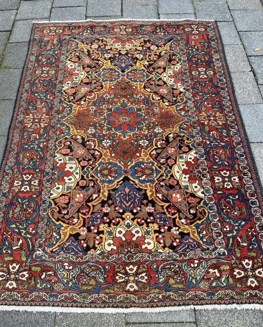 Great looking Bakhtiari Saman with intriguing graphics in excellent condition profi washed and ready to serve your floor
150x205
Comparison: Rippon Boswell auction (last photo)
1250€ plus shipping
Contact: WhatsApp +49 1523 4681016