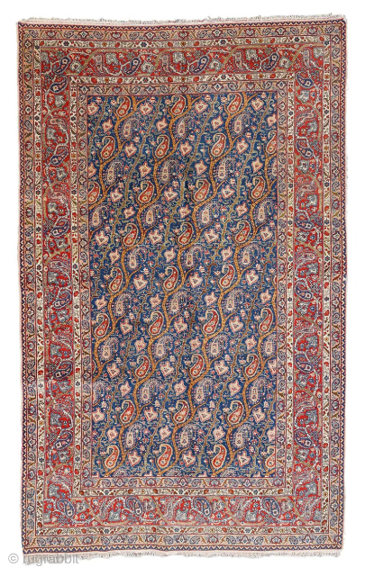 Antique Paisely Tabriz Rug, circa 1920. It has a unique and imperial design with gorgeous colors. 5’3”x8’7”.                