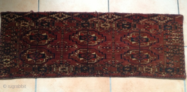 Antique Tekke torba * very lustrous wool * very nice colours * excellent condition * Size: 27 x 76 cm
             