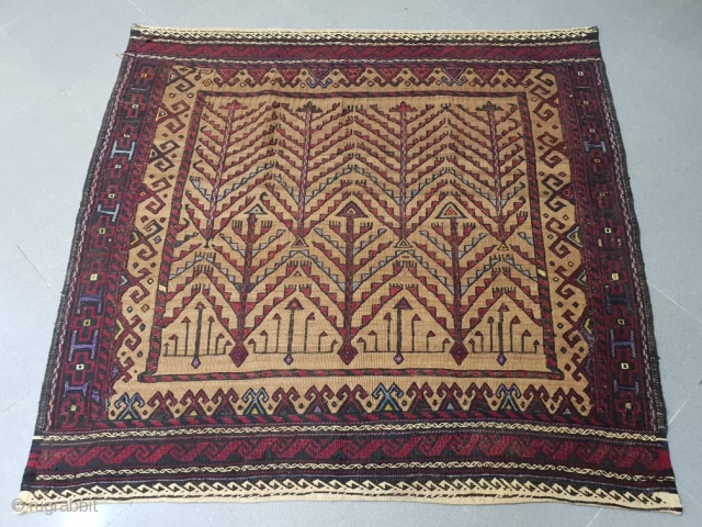 Baluch sofreh , with amazing tree design
Patterns are needlework
Circa 1950, 145 * 150 cm
collectors  most wanted
                