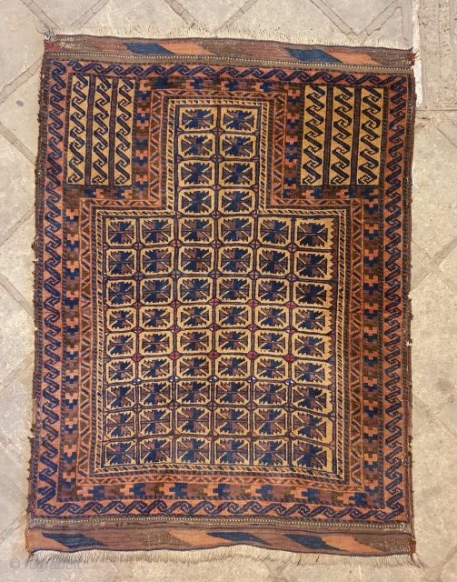 Balouch prayer rug almost in a good condition,circa 1900
Shiny wool , size 122 * 88 cm                 