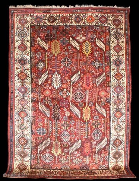 1292 Shekarlu late nineteenth century. In excellent condition with all natural dyes.
7'5 x 5'5 - 226 x 166
check my website purdon.com for new additions and my rug rabbit pages    