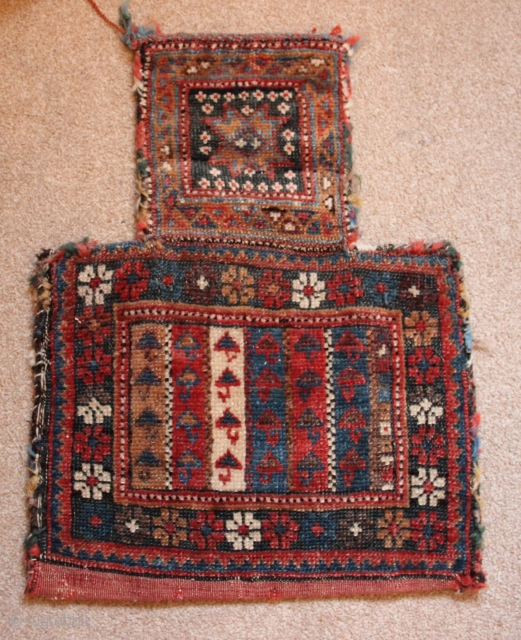 Antique Afshar salt bag.  All natural dyes and in good condition. Circa 1890                   