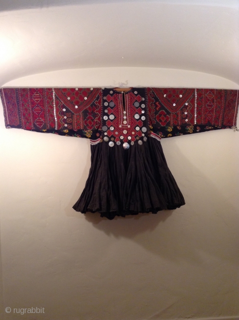 Nuristan wedding dress. Perfect condition.  Beautiful embroidery on front and back.  Possibly mid 20th century.                