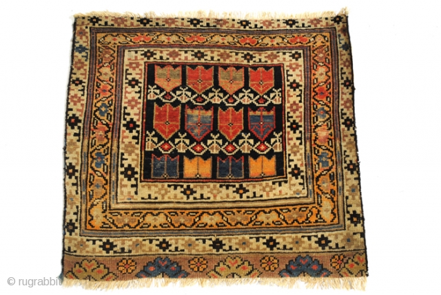 Small rug or bag face, North Iran. 
95 x 90 Cm. 3 ft.2 inch x 3 ft.                