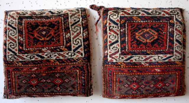 two pillows made out of a double bag. 
Afshar. 35 x 35 cm. 
                   