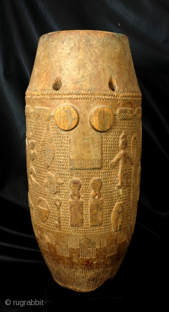 Senufo drum, 50-ties. High 86 Cm. 2.8 ft.                         