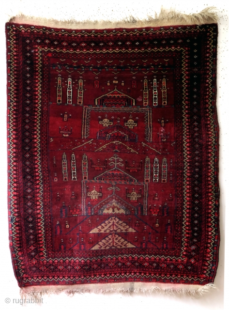 prayer rug, afghan, 100 x 128 Cm.                          