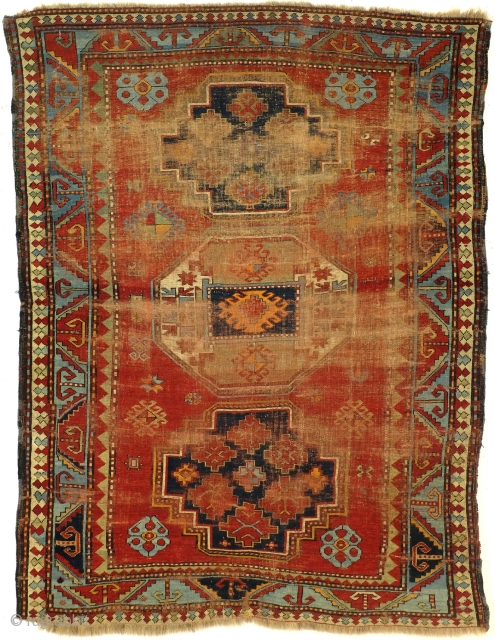 Kazak, Lori Pampak, Armenian, 1880's, beautifully aged and worn, 223 x 167 Cm. 
Time adds a fine details. 
              