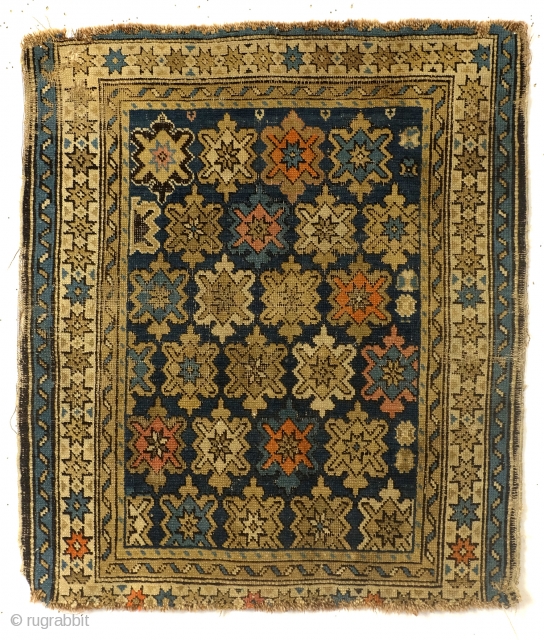 Antique Chi-Chi, North Shirvan, beautifully worn, 87 x 75 Cm. 35"x 30". 
                    