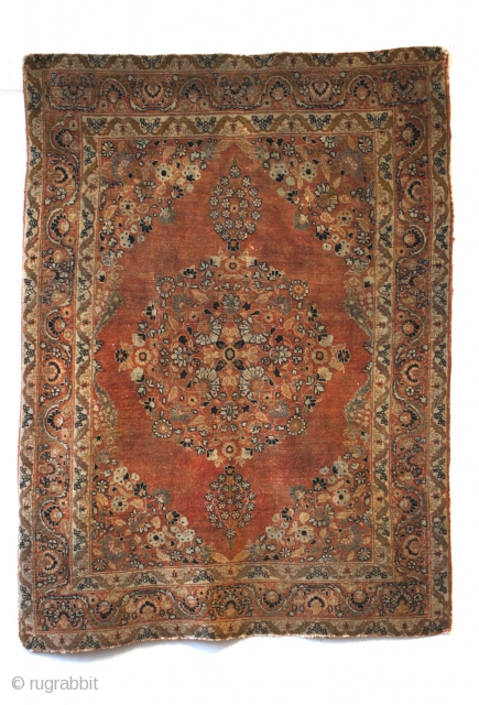 Tabriz, Hadji Jalili, late 19th century, 116 x 157 Cm.  
An open field with beautiful apricot. 
Not washed.              