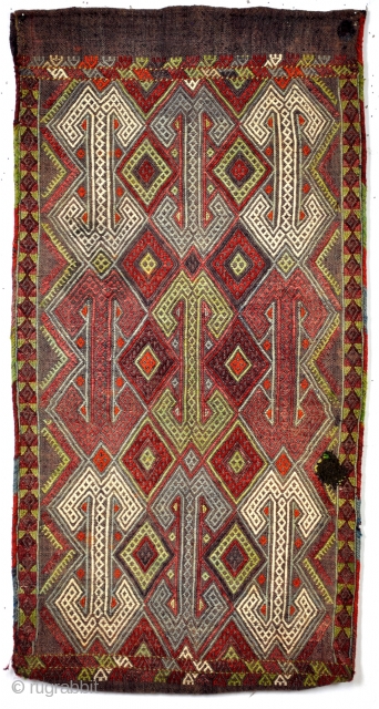 Camel bag, Verneh, probably  environment of Bergama - West Anatolia. 
Old and simple repair on the right side. 
60 x 115 Cm.          