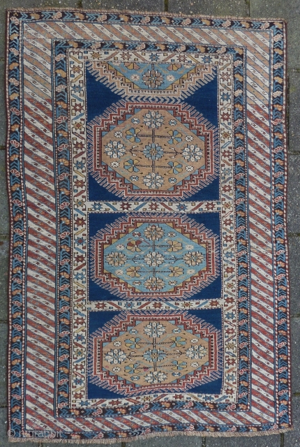 Caucasian Kuba, 151 x 100 cm., ca. 1900. Selvedges cut and renewed.                     