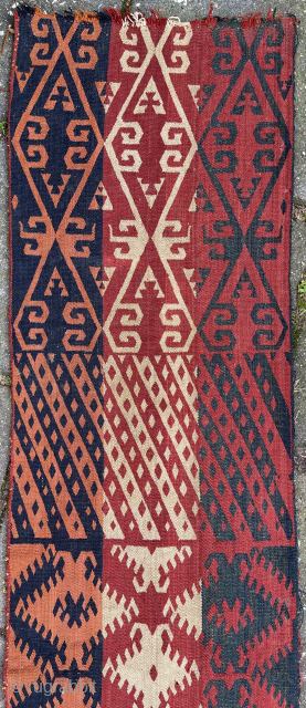 Antique Uzbek tent band fragment, 166 x 37 cm.
robvanwieringen@telfort.nl                        