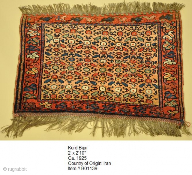 Kurd Bijar
2.0 x 2.10
Ca. 1925
Country of Origin: Iran
Item # B01139

                       