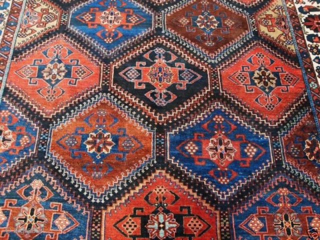 Antique Bakhtiari circa 1920.  Fine weave.  Size 10’11" x 7’6".                     