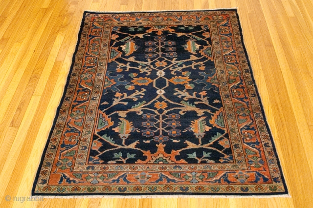 Early 20th century village rug, probably made near Hamadan.  3'5" x 4'10".  Very decorative.                 