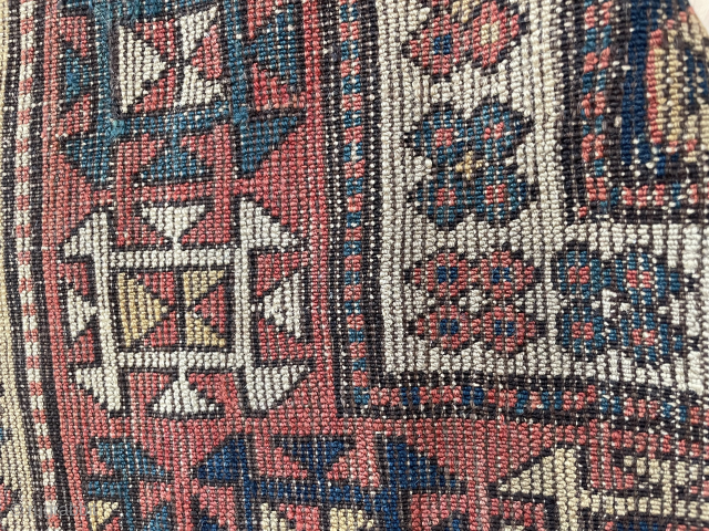 3’9” X 8’10” Karabagh, star field, decent shape, $850.00 (#13794) Please email office@mannrugs.com                    
