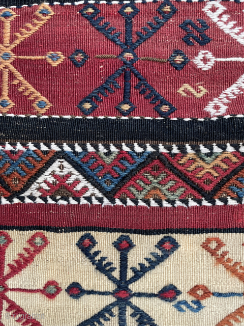 2'6" x 3'3" Anatolian brocade bag, front panel, good color, recently cleaned. #13497, robert@mannrugs.com                   