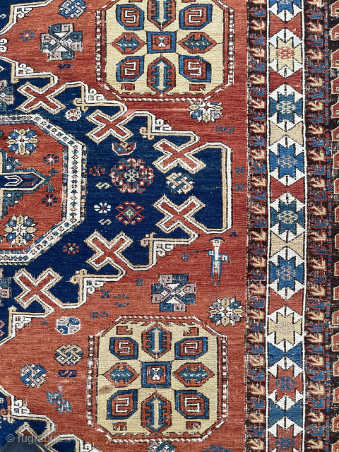 4'7" x 7'4" Sumac, a bit rough but striking. $850.00, #14070, contact robert@mannrugs.com                    