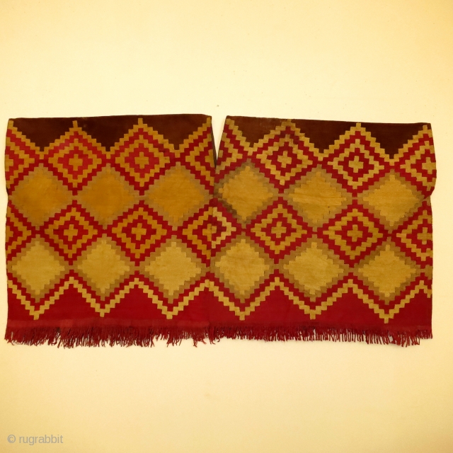 Great condition Chancay Culture Ponchito from N.Coastal Peru.  Old San Francisco collection in naturally occurring as well as natural dyed alpaca yarns.  Circa 1100 AD.      