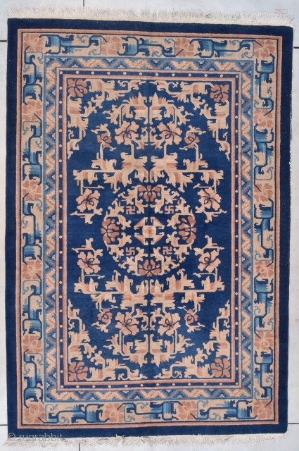 #7714 Feti Chinese Antique Rug

This circa 1910 Fetti Antique Chinese Oriental Rug measures 6’0” X 9’0” (183 x 274 cm). It has a medium blue ground with an angular center medallion. Each  ...