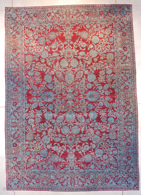 This Agra antique carpet from India measures 9’10” x 14’1” (302 x 430 cm). Hey, is this a fantastic rug, or not? Unbelievable color, color, color! This third quarter 19thcentury Indian carpet ...
