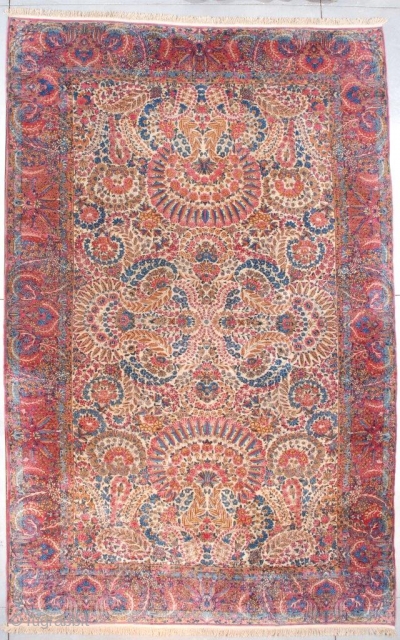 #7540 Laver Kerman Antique Persian Rug 9’6″ X 15″0″
This circa 1900 Laver Kerman antique Persian Oriental measures 9’6” X 15’0” (292 x 457 cm). This is a very nice example of the  ...