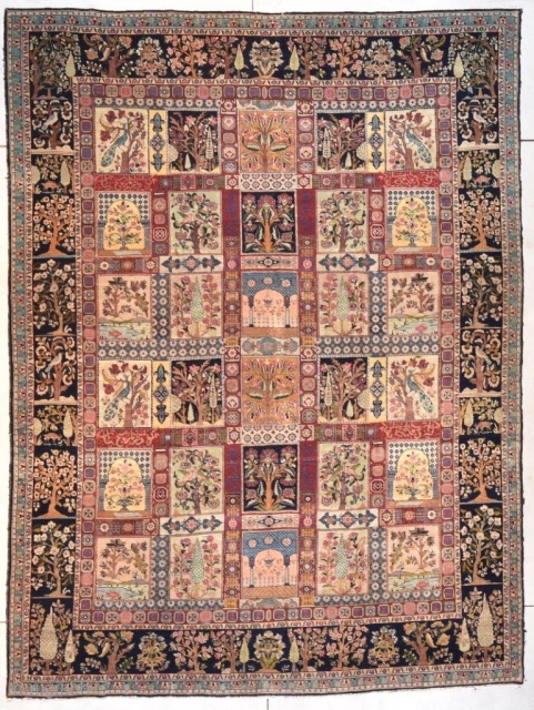 #7687 Antique Tabriz Persian Rug 8’9″ X 11’8″
This late 19th century Tabriz antique Persian Oriental Carpet measures 8’9” X 11’8” (271 x 359 cm). This rug has a fantastically beautifully drawn garden  ...