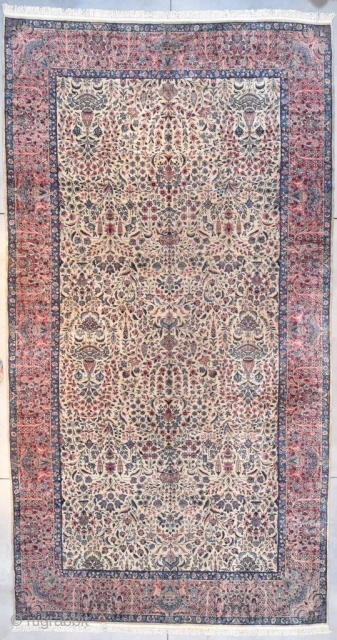 #7676 Laver Kerman Antique Persian Rug 10’0″ X 18’6″
This circa 1920 Laver Kerman Oriental Rug measures 10’0” X 18’6” (304 x 570 cm). This is an absolutely fabulous Laver Kerman in a  ...