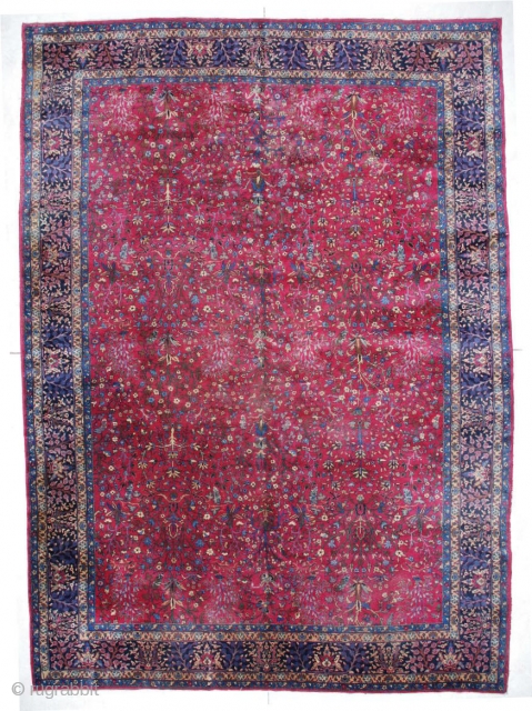 #5918 AMRITSAR  

This circa 1920 Indian Amrisar measures 9’10” X 13’10”. This rug is in essentially perfect condition except for the small area highlighted by my finger in the photos. The  ...