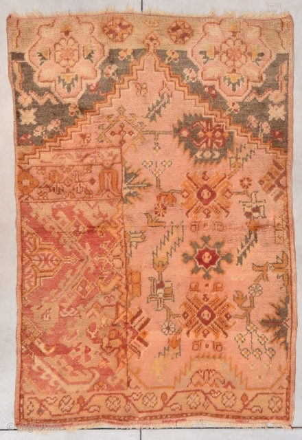 This 4th quarter 19th century Oushak Weigerah #7765
 antique Turkish carpet sampler measures 4’5” X 6’5”. This is a very rare rug. It is the only Oushak I have ever seen in  ...