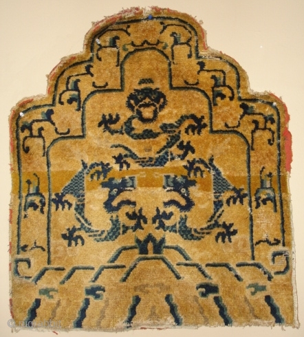 #4546 Antique Ningxia Chinese Chairback 
This circa 1850 Ningxia Chairback measures 2’2″ x 2’5″. Buyer pays the shipping with insurance of $25.
https://antiqueorientalrugs.com/product/4546-antique-ningxia-chinese-chairback/           