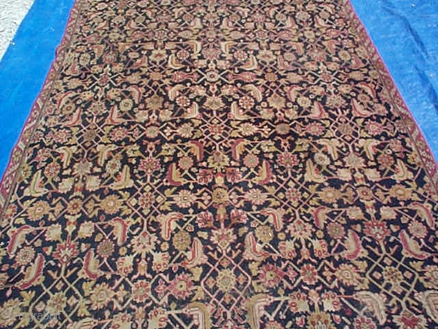 

#5454 Karabaugh Antique Caucasian Rug 
This mid 19th century Karabaugh antique Oriental rug measures 6’7” X 12’2”. It has a mid 18th century design. It is a modified Herati design where the  ...