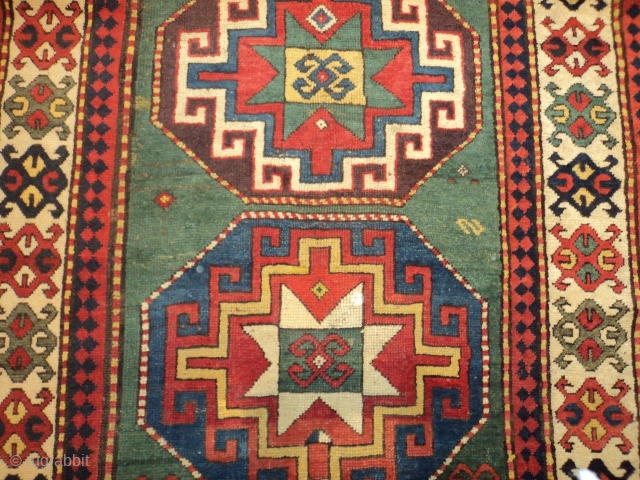 #7198 Kazak Antique Caucasian Rug4’2″ X 8’5″
Size: 4’2″ X 8’5″

(128 x 259 cm)

Age: 3rd  quarter 19th century

https://antiqueorientalrugs.com/product/7198-kazak-antique-caucasian-rug/               