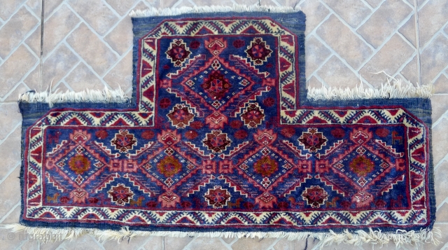 A Baluch Saddle Cover (Ruzini) 105 x 45 cm. Salar Khani tribe, Khorasan province, NE Persian                 