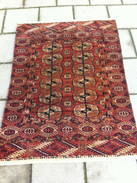 Turkmen 82 x 112 cm, nice piece in a condition (rug was once wider)                   