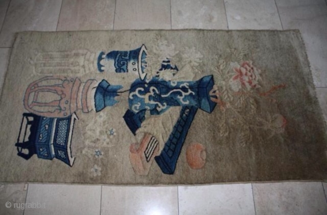 antique Chinese rug 150 x 78 cm,                          