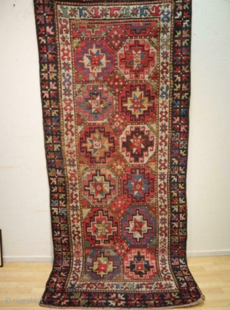 Kazak rug 236 x 102, very colorful and in good condition                      