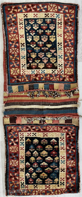 Antique South Caucasus saddle bag woven with different techniques. Circa 1900s. Rare and collectible item. Contact: rohat_berk_kartal@hotmail.com                
