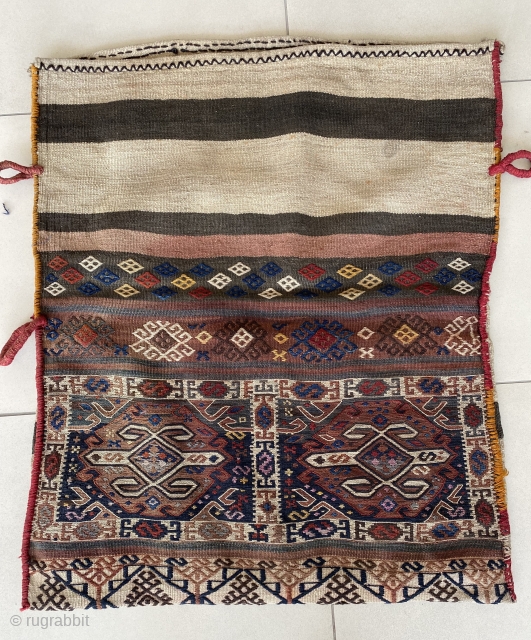 Old Kurdish nomadic kilim bag. 90x100 cm. Exccellent condition. Good price. Available at rohat_berk_kartal@hotmail.com                   
