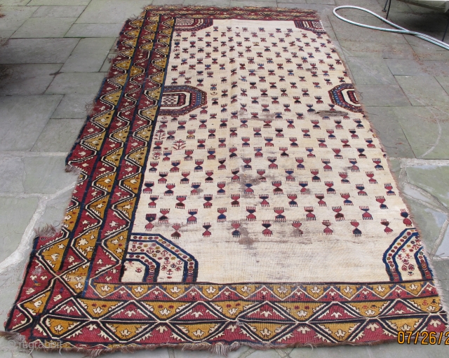 Rare fragment of an early Ersari main carpet,
11'2" X 5'6"                       