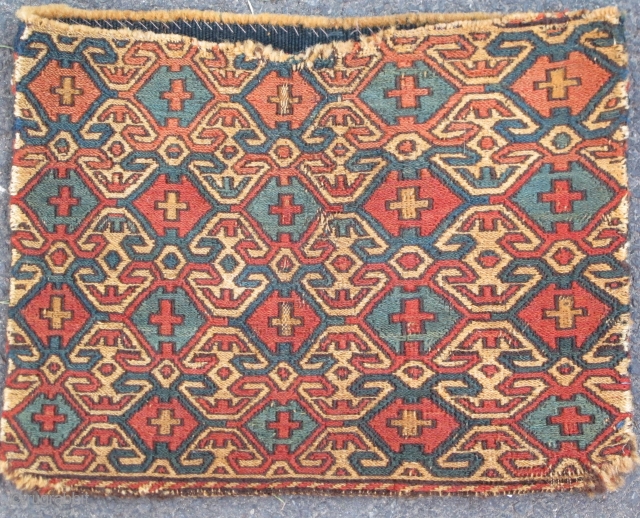 Sumak Chanteh with natural colors and rare design, 19th. century, 15'' X 11" (38 X 28cms)                 