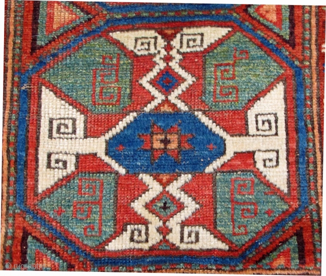 A most unusual finely woven central Anatolian Karapinar Yastic showing Holbein motif
including zoomorphic details with beautiful natural colors and full pile, original side cords and some
vestiges of original kelim at bottom of  ...