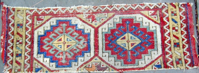 Early Anatolian Yastik Fragment with original selveges. 22''X 8''                        