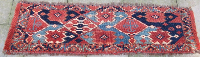  Very large Ersari Jollar with extraordinary color, early 19th. century, 57'' X 16''(145 X 41cm)                 