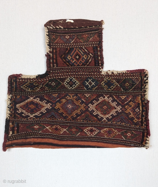 An Antique Soumak kurd salt bag, from E.Persia, circa 1900 or before, with a wonderful deep saturated colors and outstanding work. in excellent condition. Please get in touch with us directly at  ...